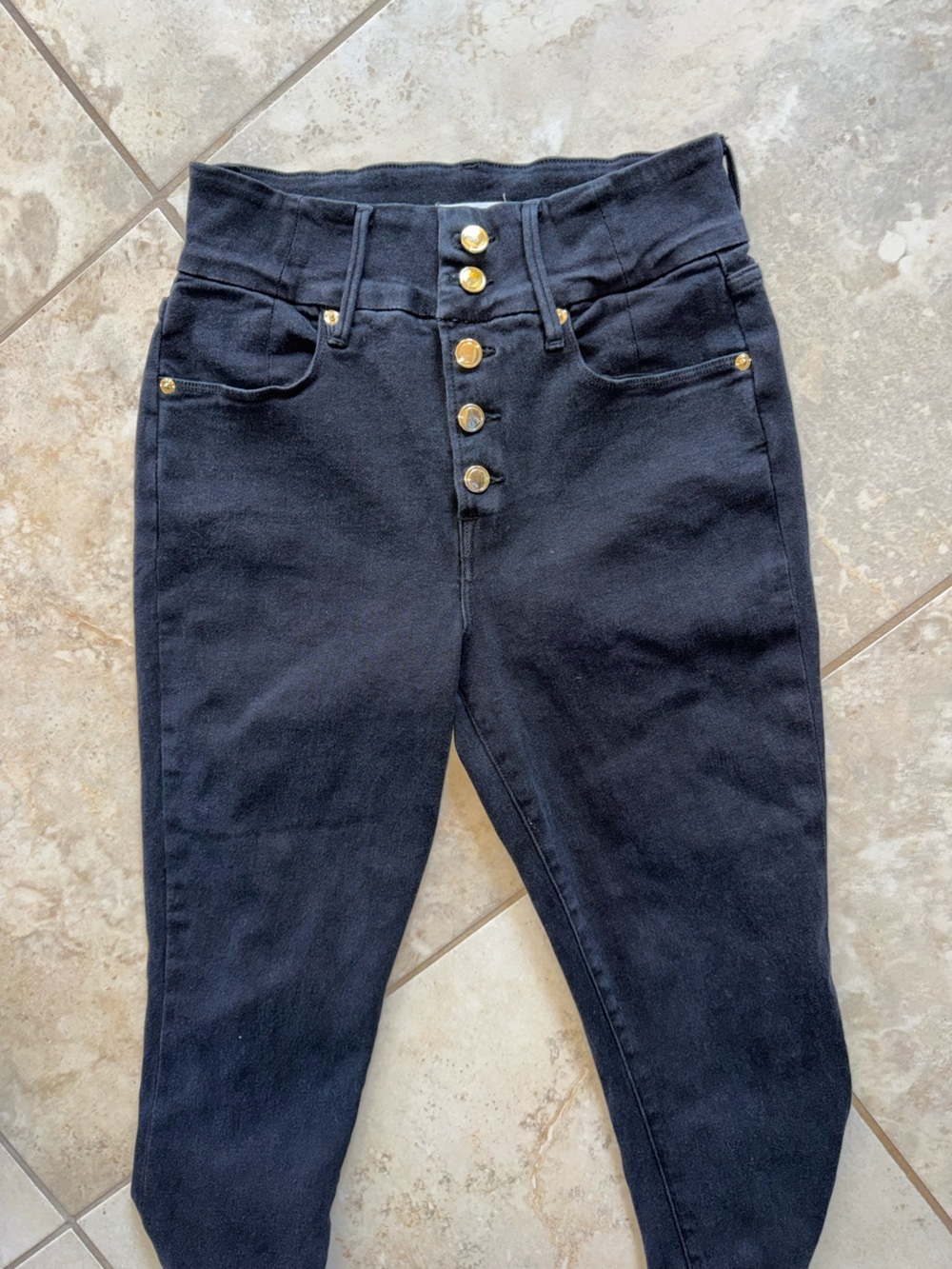 Good American Good Waist Button Fly Skinny 0 25 - Picture 11 of 12